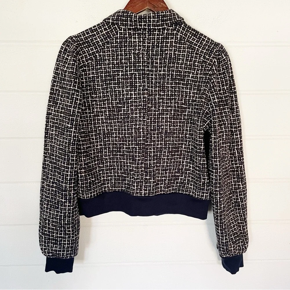 Me+Em Ponte Jacquard Rib Trim Textured Ponte Jersey Jacket Size 12 - Picture 11 of 16